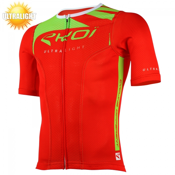 Cyklistický trikot s krátkými rukávy EKOI ULTRALIGHT MC New Style, červená Cyklistický trikot s krátkými rukávy EKOI ULTRALIGHT MC New Style, červená
