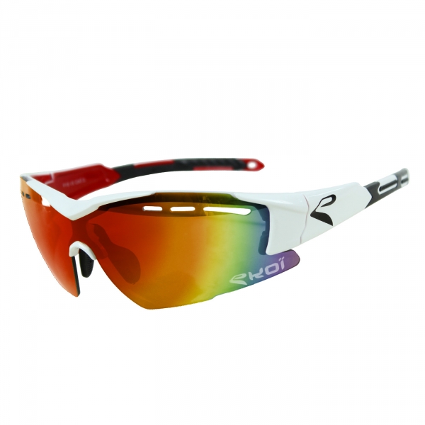 Lunettes EKOI F16 2016 blanc rouge Revo rouge Lunettes EKOI F16 2016 blanc rouge Revo rouge