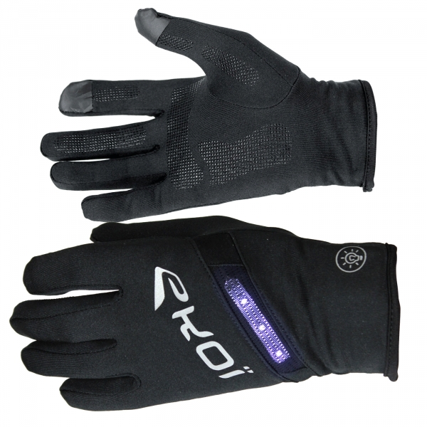 Gants longs vélo EKOI LED Black Gants longs vélo EKOI LED Black