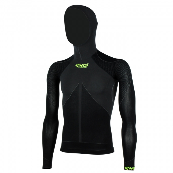 Top EKOI ML TECH 3 Capucha Negro Top EKOI ML TECH 3 Capucha Negro