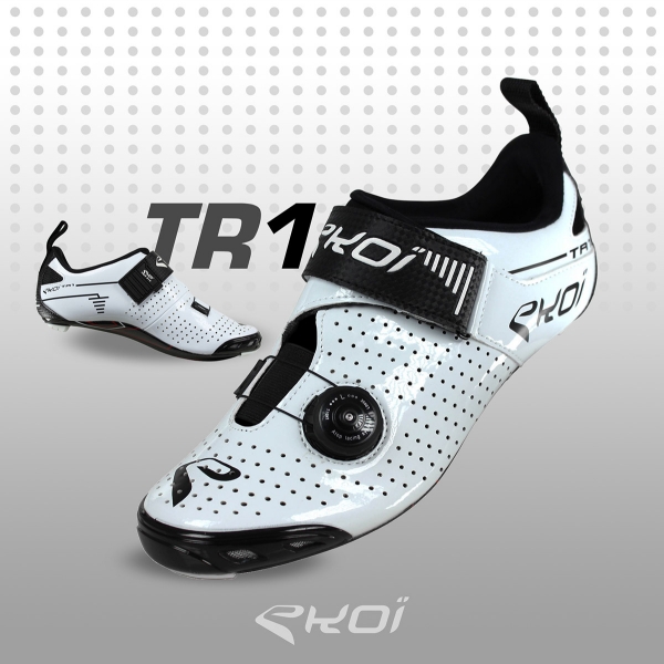 Chaussures Triathlon EKOI TR1 LD Carbone Blanches Chaussures Triathlon EKOI TR1 LD Carbone Blanches