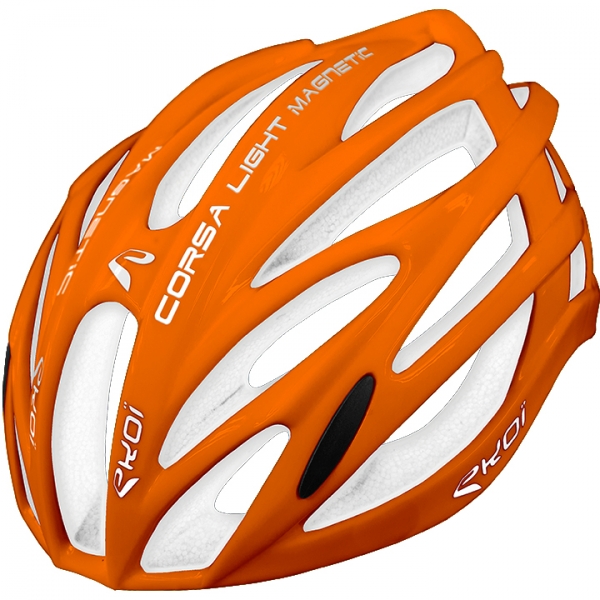 Casque EKOI CORSA LIGHT Orange fluo Blanc Casque EKOI CORSA LIGHT Orange fluo Blanc
