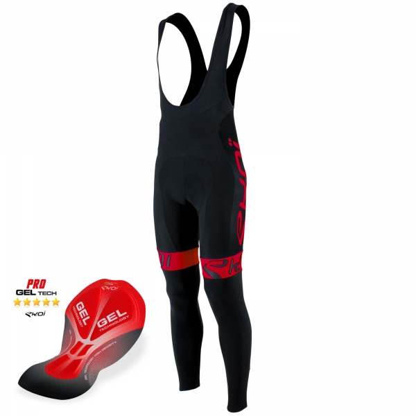Radhose Gel EKOI Team Schwarz Rot Radhose Gel EKOI Team Schwarz Rot