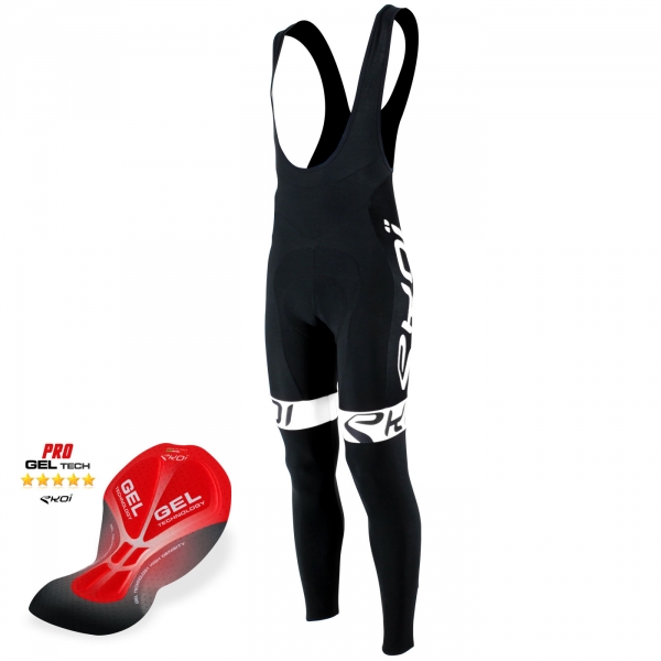 Culotte bike largo EKOI Team Gel Negro Blanco Culotte bike largo EKOI Team Gel Negro Blanco