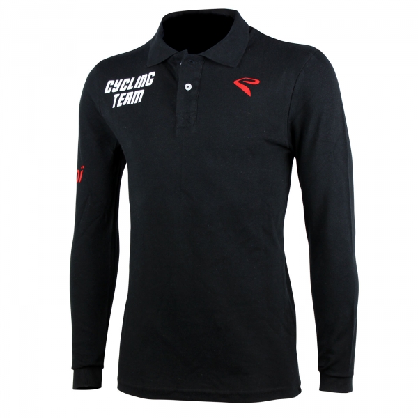Poloshirt EKOI Cycling Team 2016 Lange Ärmel Schwarz Poloshirt EKOI Cycling Team 2016 Lange Ärmel Schwarz