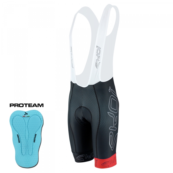 EKOI CARBON 2017 Pro Team BLACK & RED BIB SHORT EKOI CARBON 2017 Pro Team BLACK & RED BIB SHORT