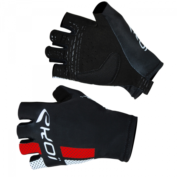EKOI COMP10 black & red short-fingered cycling gloves EKOI COMP10 black & red short-fingered cycling gloves