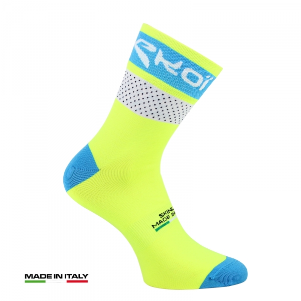 Chaussettes vélo été EKOI COMP 2017 Jaune Bleu Chaussettes vélo été EKOI COMP 2017 Jaune Bleu