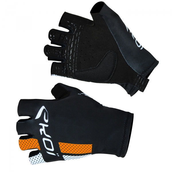 EKOI COMP10 black & orange short-fingered cycling gloves EKOI COMP10 black & orange short-fingered cycling gloves