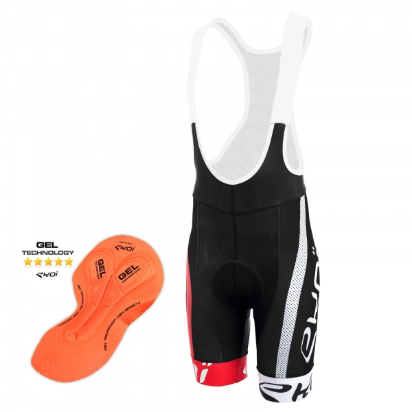 EKOI COMP10 BREATH GEL black, red and white bib short EKOI COMP10 BREATH GEL black, red and white bib short