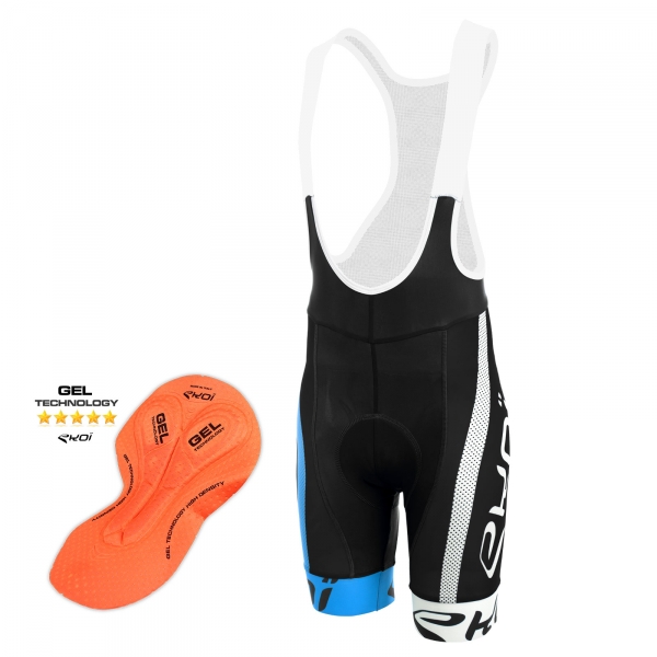 Culotte Bike Corto EKOI COMP10 GEL BREATH Negro azul blanco Culotte Bike Corto EKOI COMP10 GEL BREATH Negro azul blanco
