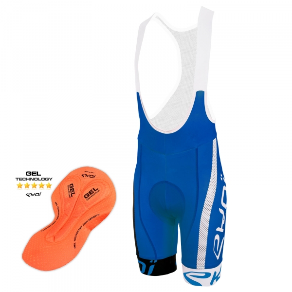 Spodenki EKOI COMP10 GEL BREATH Niebiesko-czarno-białe Spodenki EKOI COMP10 GEL BREATH Niebiesko-czarno-białe