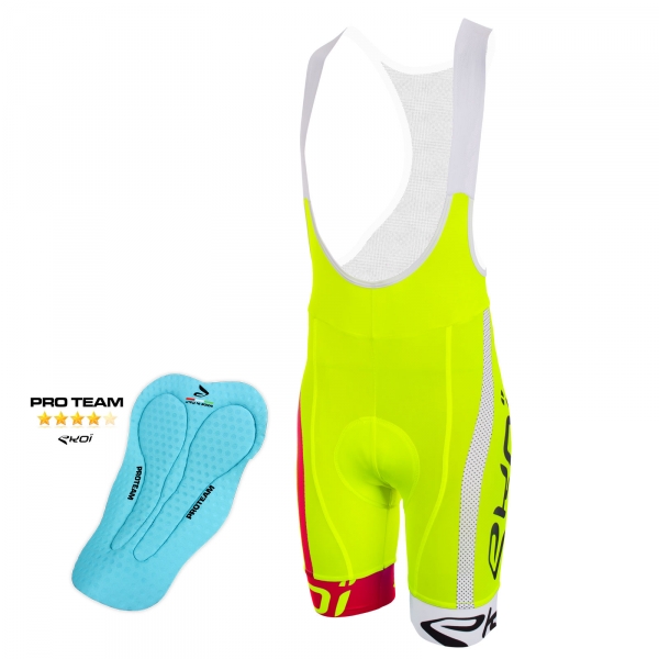 Calções justos EKOI COMP10 PROTEAM Amarelo vermelho branco Calções justos EKOI COMP10 PROTEAM Amarelo vermelho branco