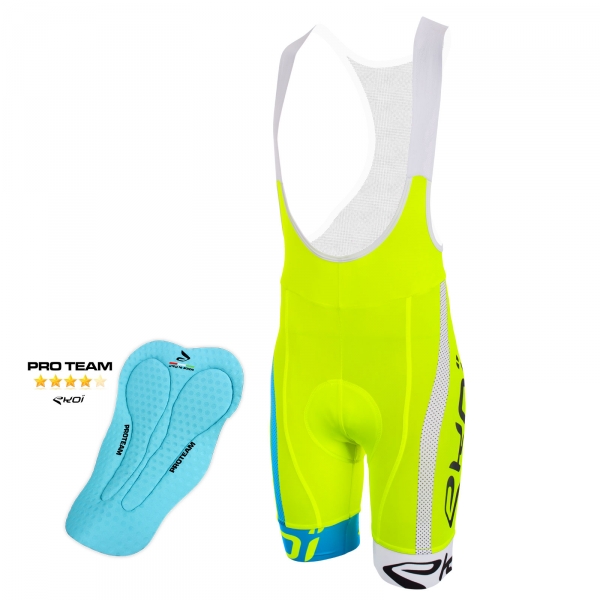EKOI COMP10 PROTEAM pad yellow, blue and white bib short EKOI COMP10 PROTEAM pad yellow, blue and white bib short