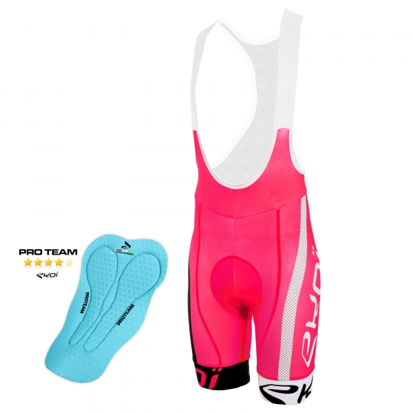 EKOI COMP10 PROTEAM pad pink, black and white bib short EKOI COMP10 PROTEAM pad pink, black and white bib short