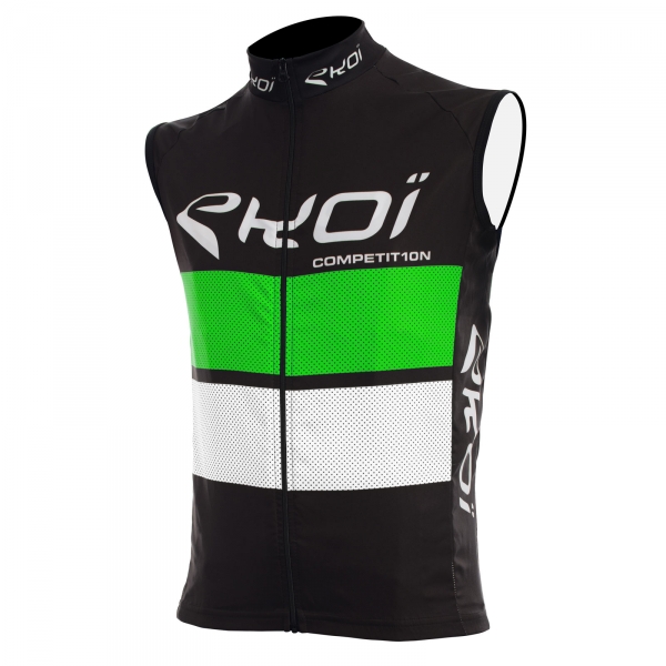 Chaleco cortavientos EKOI COMP10 Negro verde blanco Chaleco cortavientos EKOI COMP10 Negro verde blanco