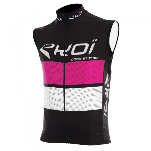EKOI COMP10 black, pink and white windproof gilet EKOI COMP10 black, pink and white windproof gilet