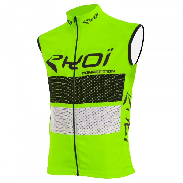Chaleco cortavientos EKOI COMP10 Verde negro blanco Chaleco cortavientos EKOI COMP10 Verde negro blanco