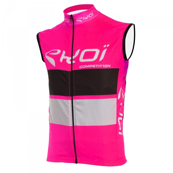 EKOI COMP10 pink black and white windproof gilet EKOI COMP10 pink black and white windproof gilet