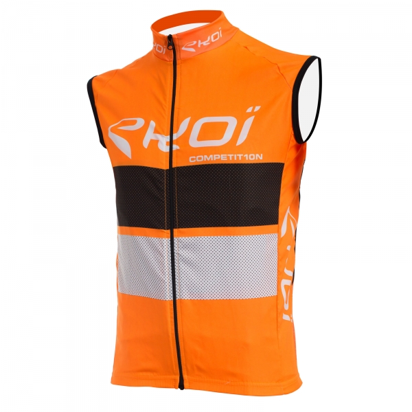 Camisola corta-vento EKOI COMP10 Laranja preto branco Camisola corta-vento EKOI COMP10 Laranja preto branco