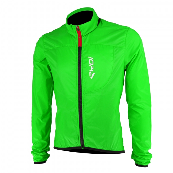 Veste Coupe Vent EKOI Rain Stop Pocket Vert fluo Veste Coupe Vent EKOI Rain Stop Pocket Vert fluo