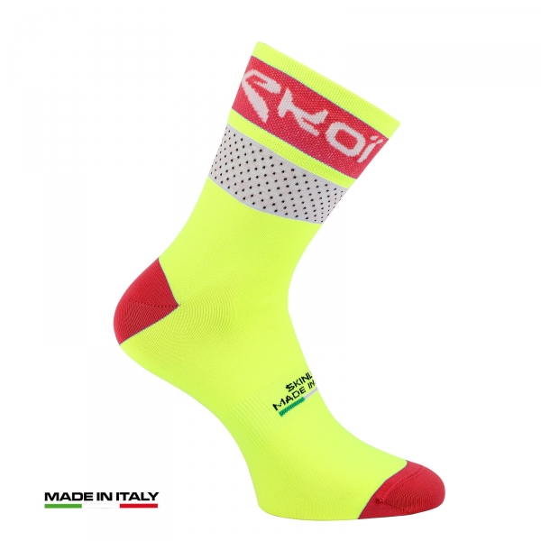 Meias de ciclismo de verão EKOI COMP 2017 Amarelo Vermelho Meias de ciclismo de verão EKOI COMP 2017 Amarelo Vermelho
