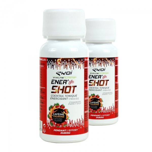 2 mansikkaista Ener Shot Fraise -energiashottia 2 mansikkaista Ener Shot Fraise -energiashottia