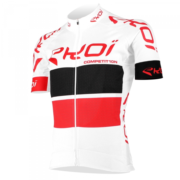 EKOI COMP10 White, Black & Red short sleeve jersey EKOI COMP10 White, Black & Red short sleeve jersey