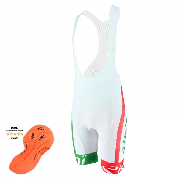 EKOI COMP10 BREATH Gel White, Green & Red bibshort EKOI COMP10 BREATH Gel White, Green & Red bibshort