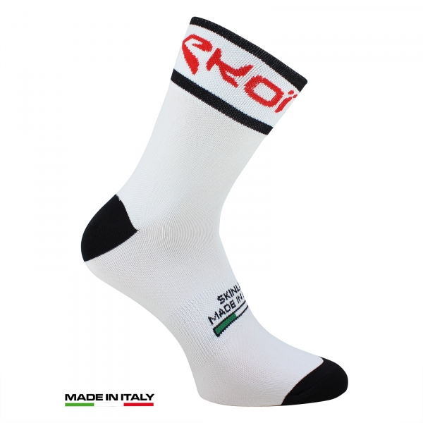 Meias de ciclismo de verão EKOI SKINLIFE Brancas Meias de ciclismo de verão EKOI SKINLIFE Brancas