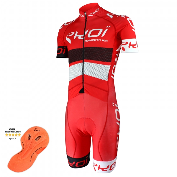 Fato EKOI COMP10 Gel Vermelho Preto Branco Fato EKOI COMP10 Gel Vermelho Preto Branco
