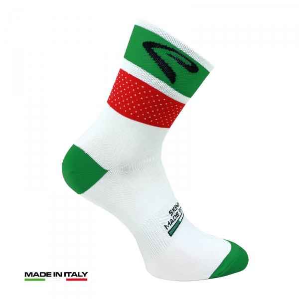 Meias de ciclismo de verão EKOI COMP 2017 Branco Verde Vermelho Meias de ciclismo de verão EKOI COMP 2017 Branco Verde Vermelho