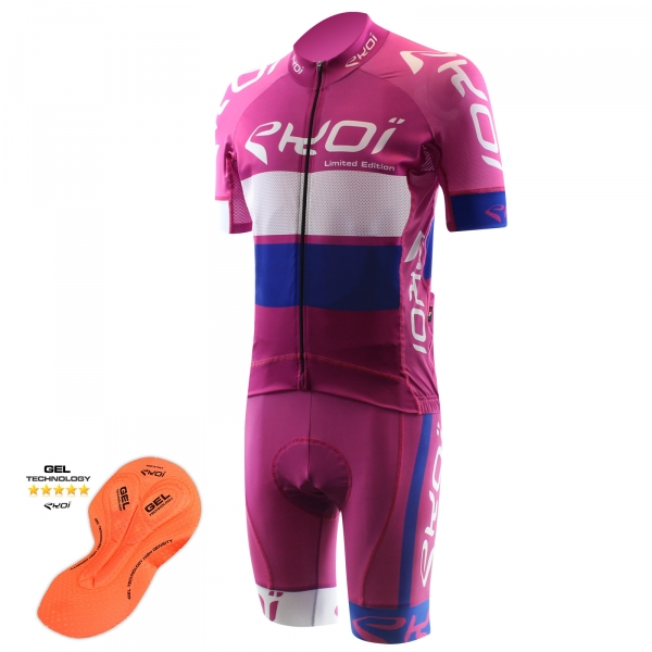 EKOI COMP10 Limited Edition Cyclamen jersey and bib short Bundle EKOI COMP10 Limited Edition Cyclamen jersey and bib short Bundle