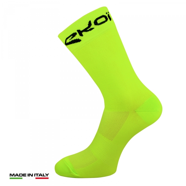 Meias de ciclismo de verão EKOI Sunlight Amarelo fluorescente Meias de ciclismo de verão EKOI Sunlight Amarelo fluorescente