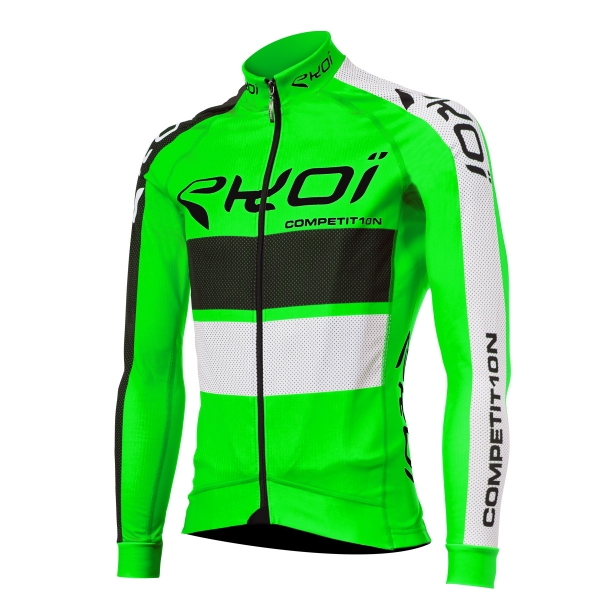 Camisola de inverno EKOI COMP10 Verde fluorescente Camisola de inverno EKOI COMP10 Verde fluorescente