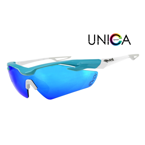 EKOI Limited edition blue & white UNICA sunglasses Revo blue lens EKOI Limited edition blue & white UNICA sunglasses Revo blue lens