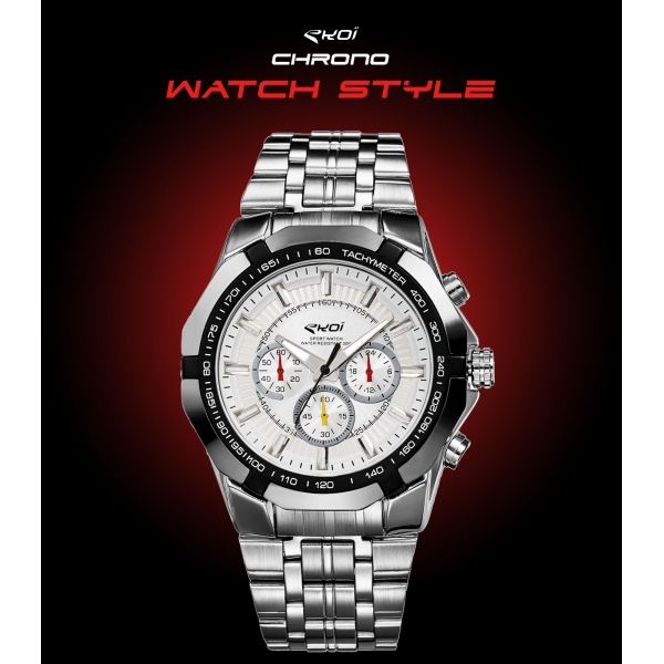 Zegarek EKOI WATCH STYLE Biały Zegarek EKOI WATCH STYLE Biały