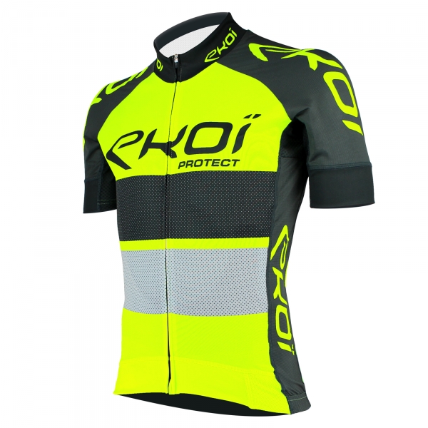 Maillot été EKOI PROTECT UK Jaune fluo Gris Maillot été EKOI PROTECT UK Jaune fluo Gris
