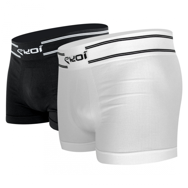 Pack EKOI RUN 2 Boxers Blanc Noir Pack EKOI RUN 2 Boxers Blanc Noir