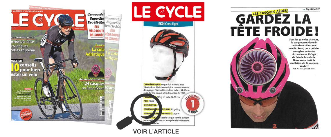 hjelm ekoi corsa light EKOI i magasinet Le Cycle i april 2016