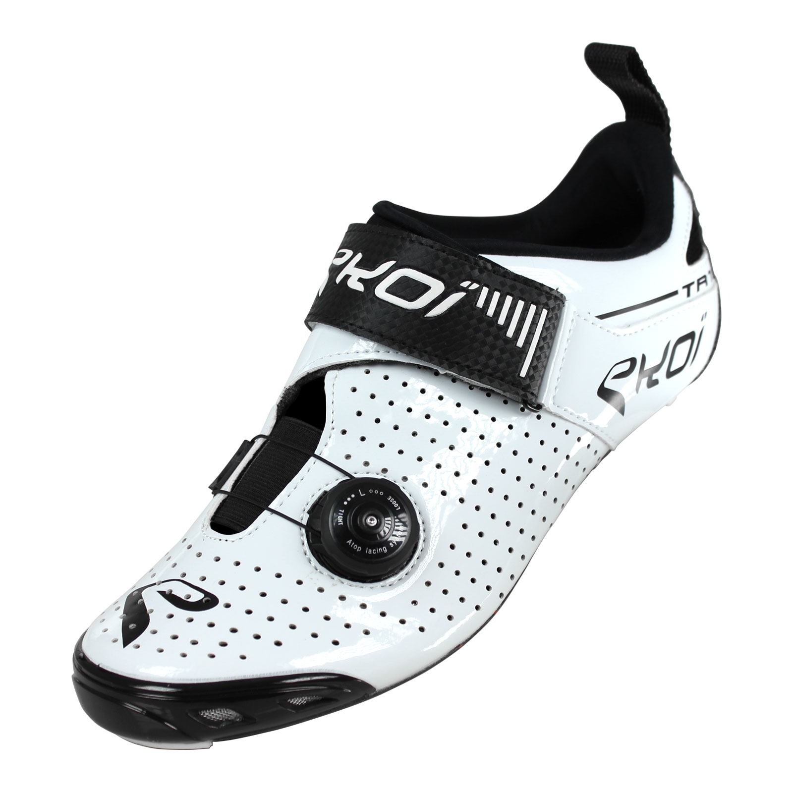 Chaussures Triathlon EKOI TR1 LD Carbone Blanches EKOI