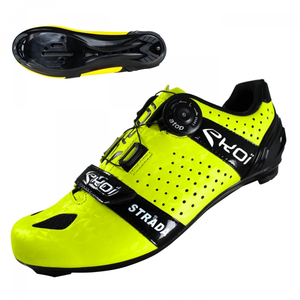 Chaussures route EKOI Strada Cristal Fluo Jaune Chaussures route EKOI Strada Cristal Fluo Jaune