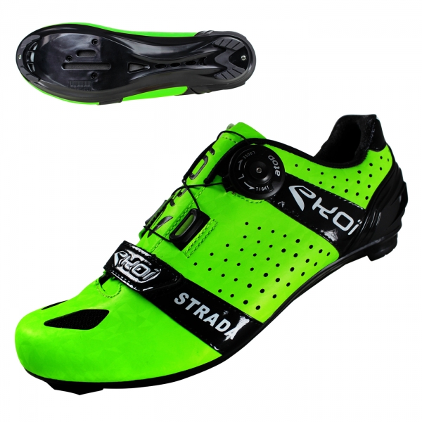 Chaussures route EKOI Strada Cristal Fluo Vert Chaussures route EKOI Strada Cristal Fluo Vert