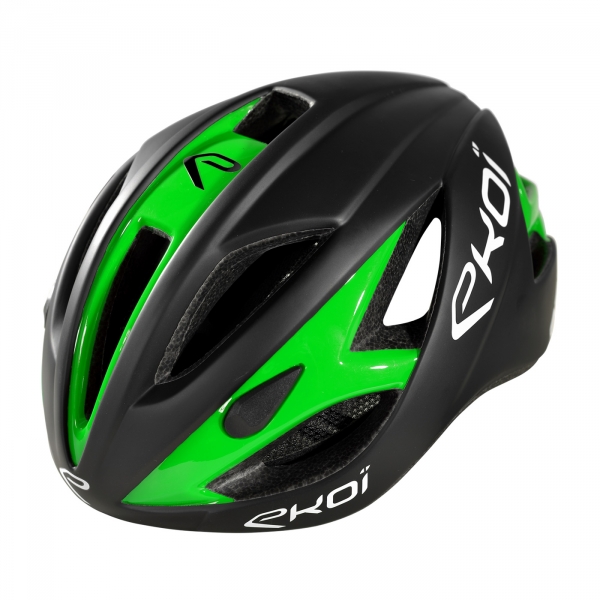 Casque EKOI AR13 Noir mat Vert fluo Casque EKOI AR13 Noir mat Vert fluo