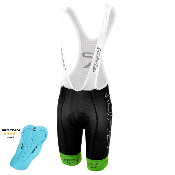 Cuissard EKOI Carbon Fiber 2 Proteam Vert fluo Cuissard EKOI Carbon Fiber 2 Proteam Vert fluo