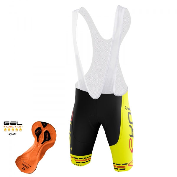 Cuissard EKOI COMP11 Gel Injection Noir Jaune Cuissard EKOI COMP11 Gel Injection Noir Jaune