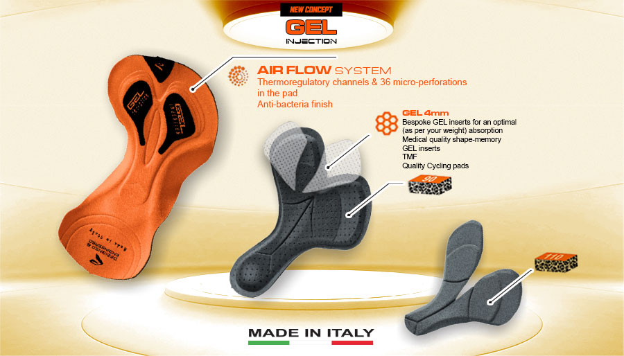 Peau Gel Cuissard EKOI Comp11 made italy