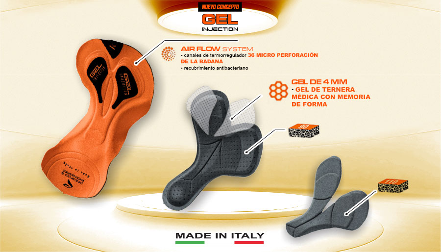 Peau Gel Cuissard EKOI Comp11 made italy