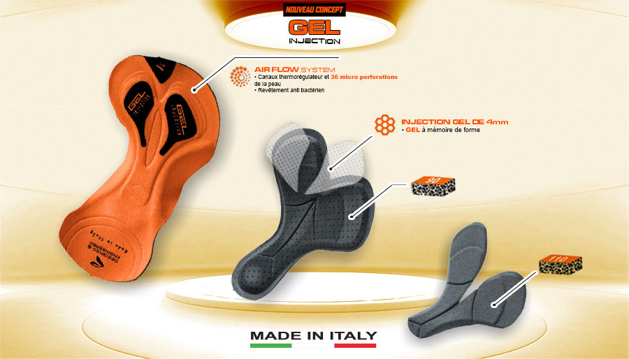 Peau Gel Cuissard EKOI Comp11 made italy