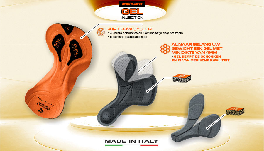 Peau Gel Cuissard EKOI Comp11 made italy